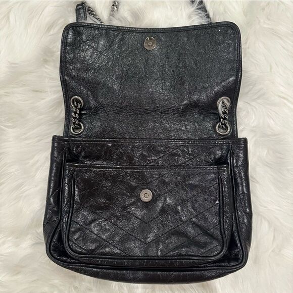 YSL Niki Baby Medium Quilted Crinkled-leather Shoulder Bag - Picture 8 of 16